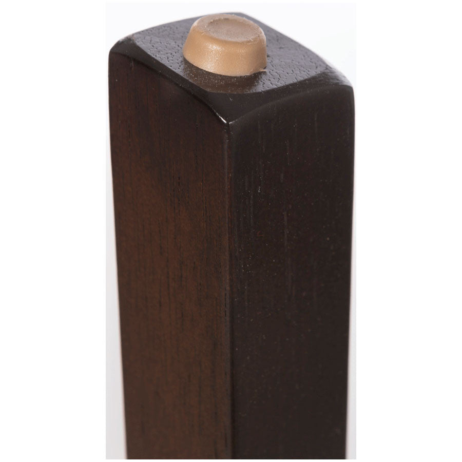 Set of 2 Counter or Bar height Stools Espresso Wood Tufted Faux Leather Finish