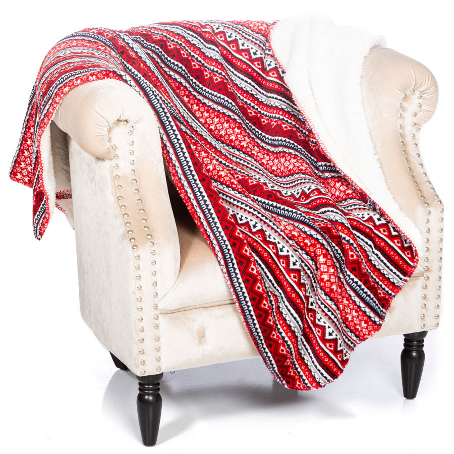 Fleece Sherpa Throw Warm Ultra Plush Soft Blanket