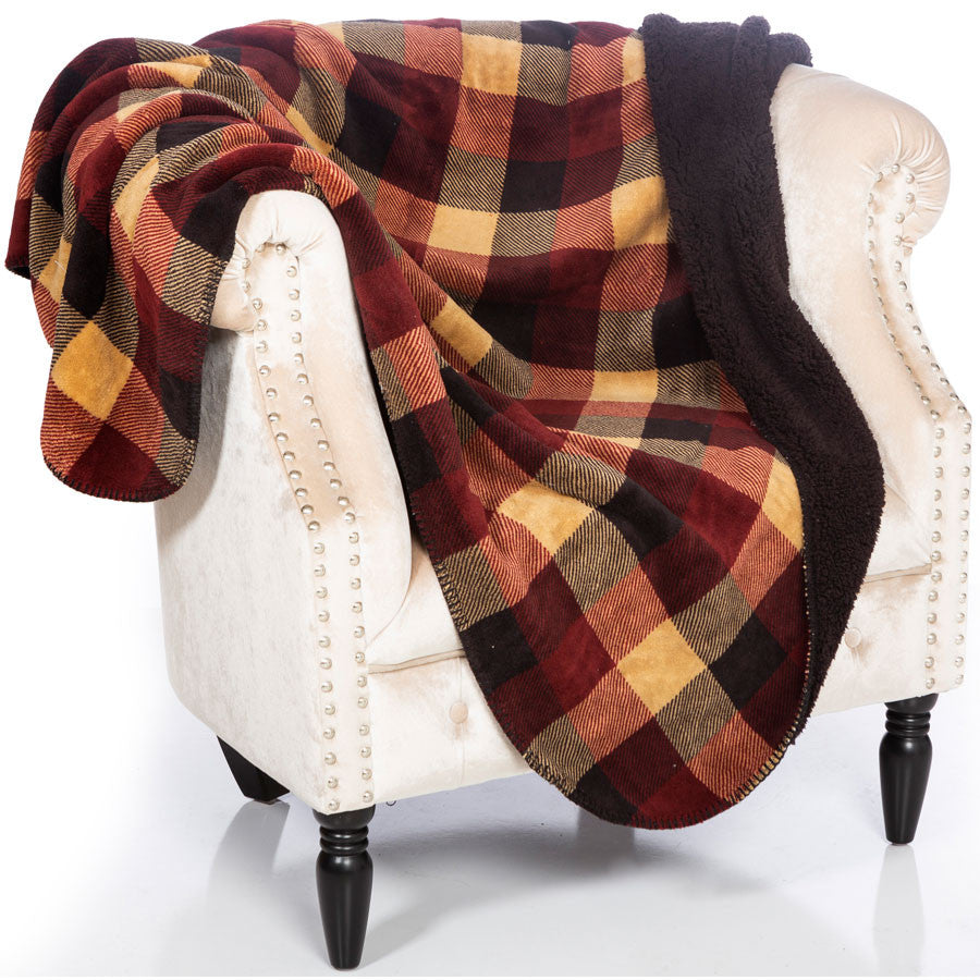 Fleece Sherpa Throw Warm Ultra Plush Soft Blanket