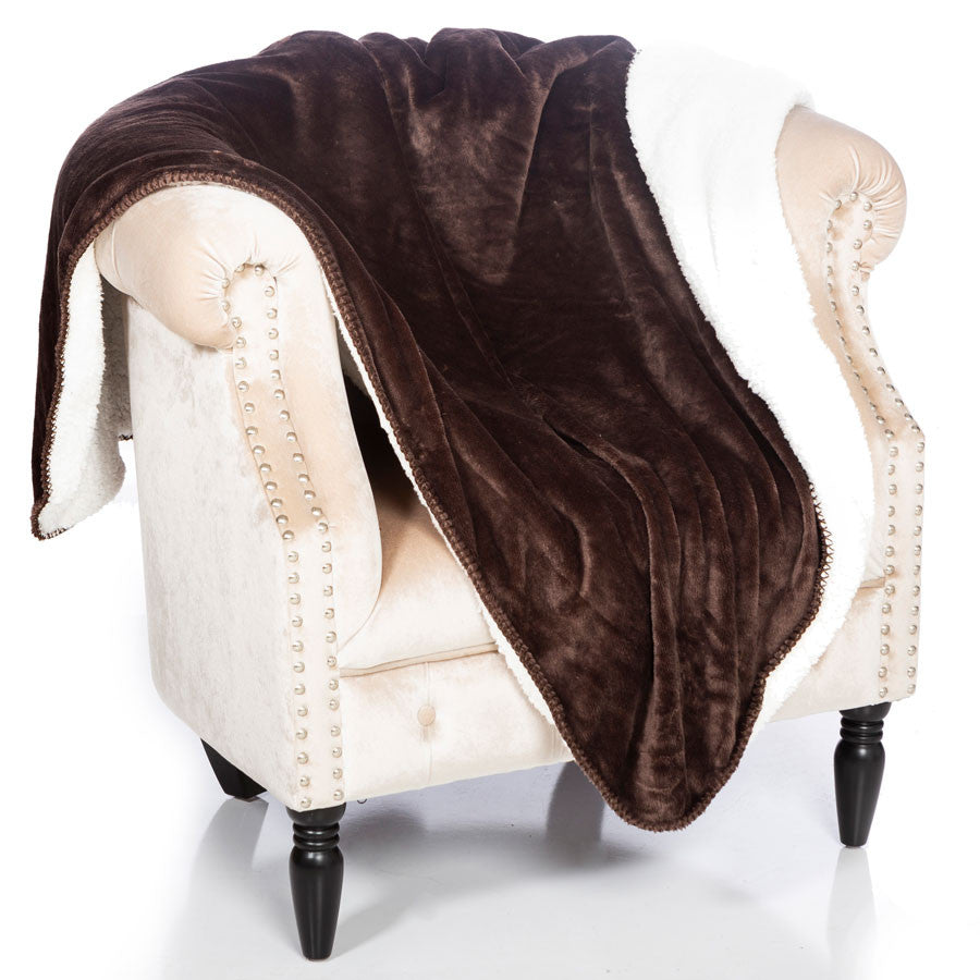 Fleece Sherpa Throw Warm Ultra Plush Soft Blanket