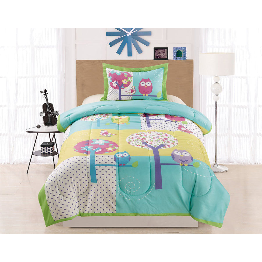 2 PC Pink, Childrens Comforter Set Twin Size