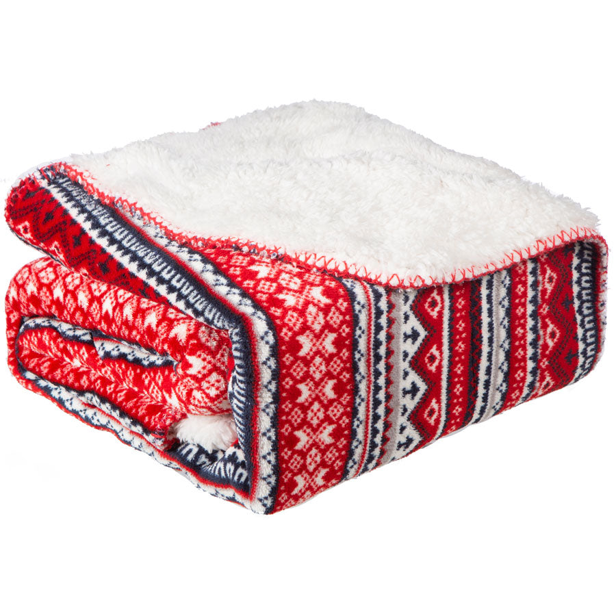 Fleece Sherpa Throw Warm Ultra Plush Soft Blanket