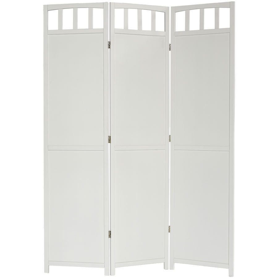 3 or 4 Panels Room Divider Privacy Screen Solid Wood 70" Tall White