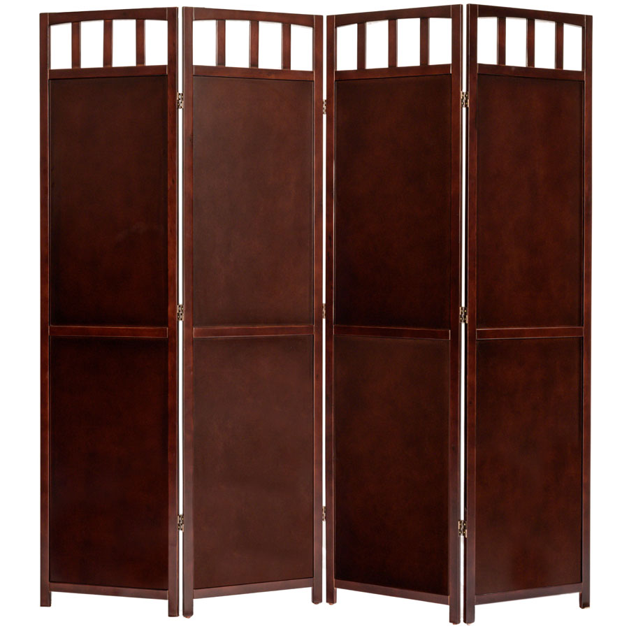 3 or 4 Panels Room Divider Privacy Screen Solid Wood 70" Tall Espresso