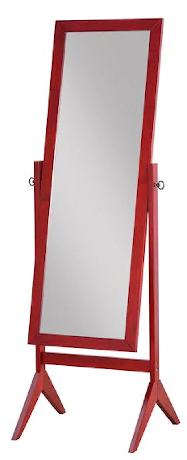 Wood Rectangular Cheval Floor Mirror, Free Standing Mirror
