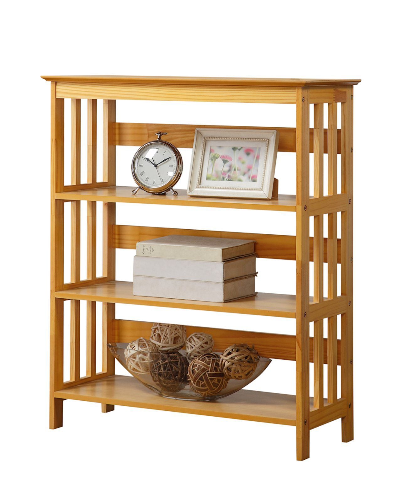 3 Tier Wooden Bookcase Bookshelves Rack