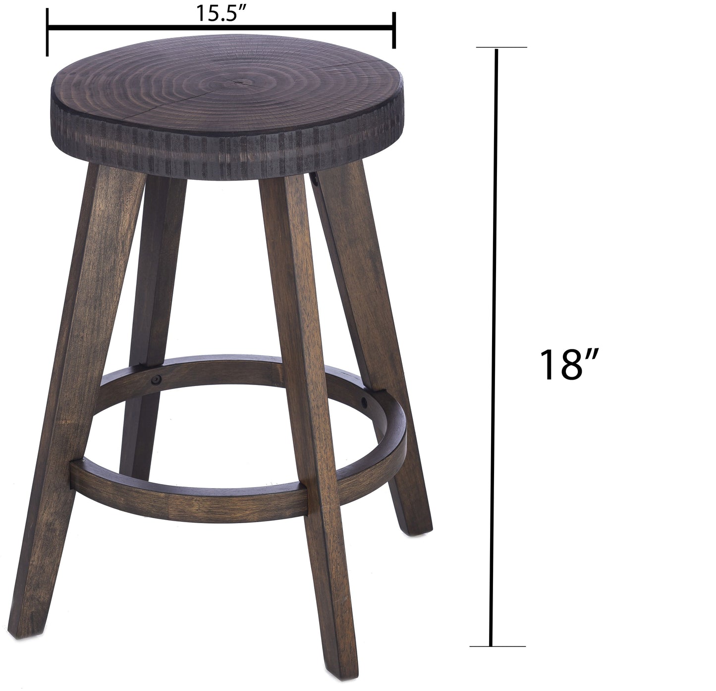 Set of 2 Barstools Counter & Bar Height