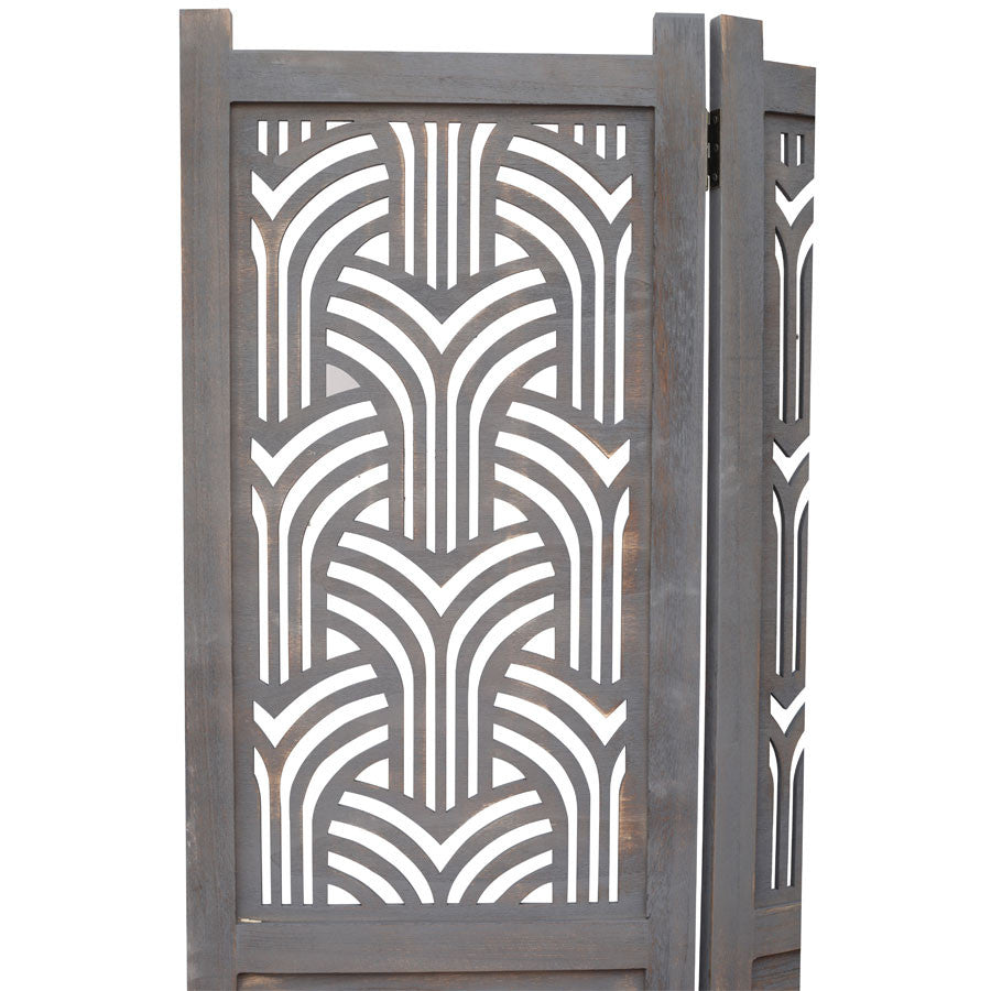 3 Panel Room Divider Rustic decorative Shutter & Cutout