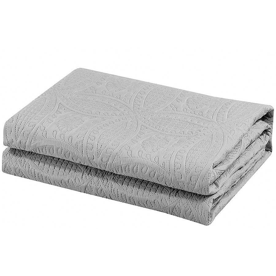 3 Pc Oversized Bedspread Coverlet Set Charcoal Color in USA, California, New York, NY City, Los Angeles, San Francisco, Pennsylvania, Washington DC, Virginia and MD
