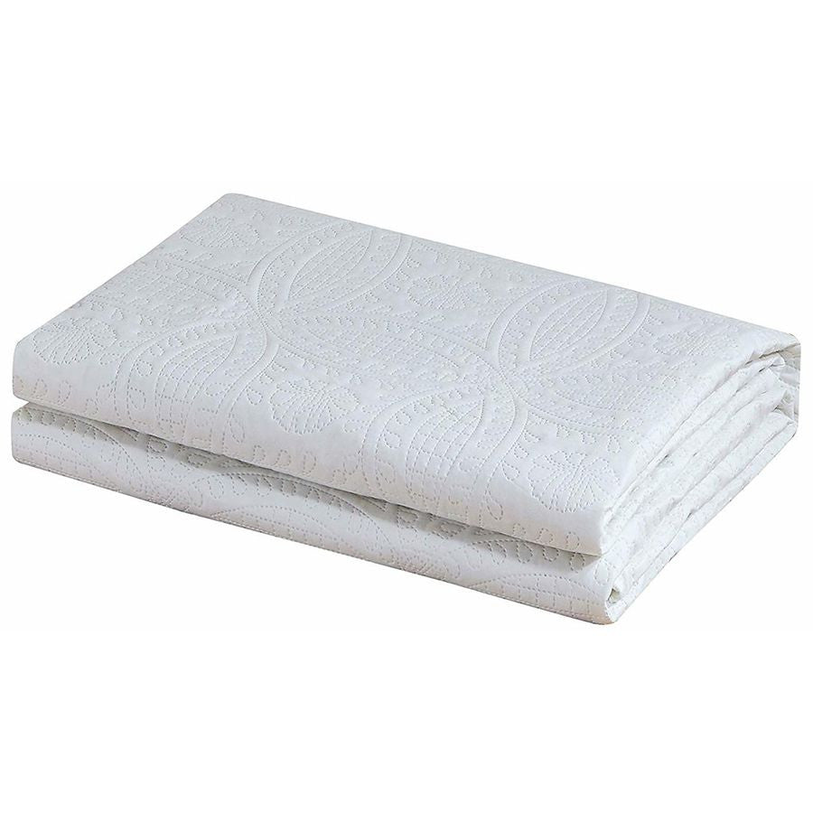 3 Pc Oversized Bedspread Coverlet Set White Color in USA, California, NY, New York City, Los Angeles, San Francisco, Pennsylvania, Washington DC, Virginia and Maryland