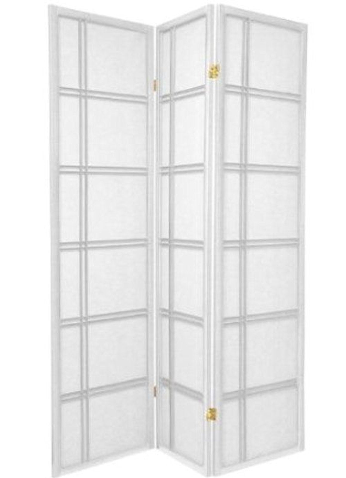 Room Divider Privacy Screen Lattice Design White Finish