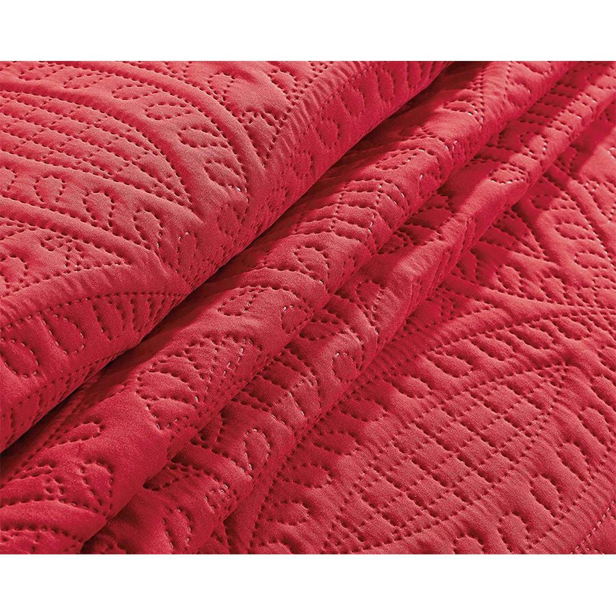 3 pcs Oversized Bedspread Coverlet Set Paradise Pink Color