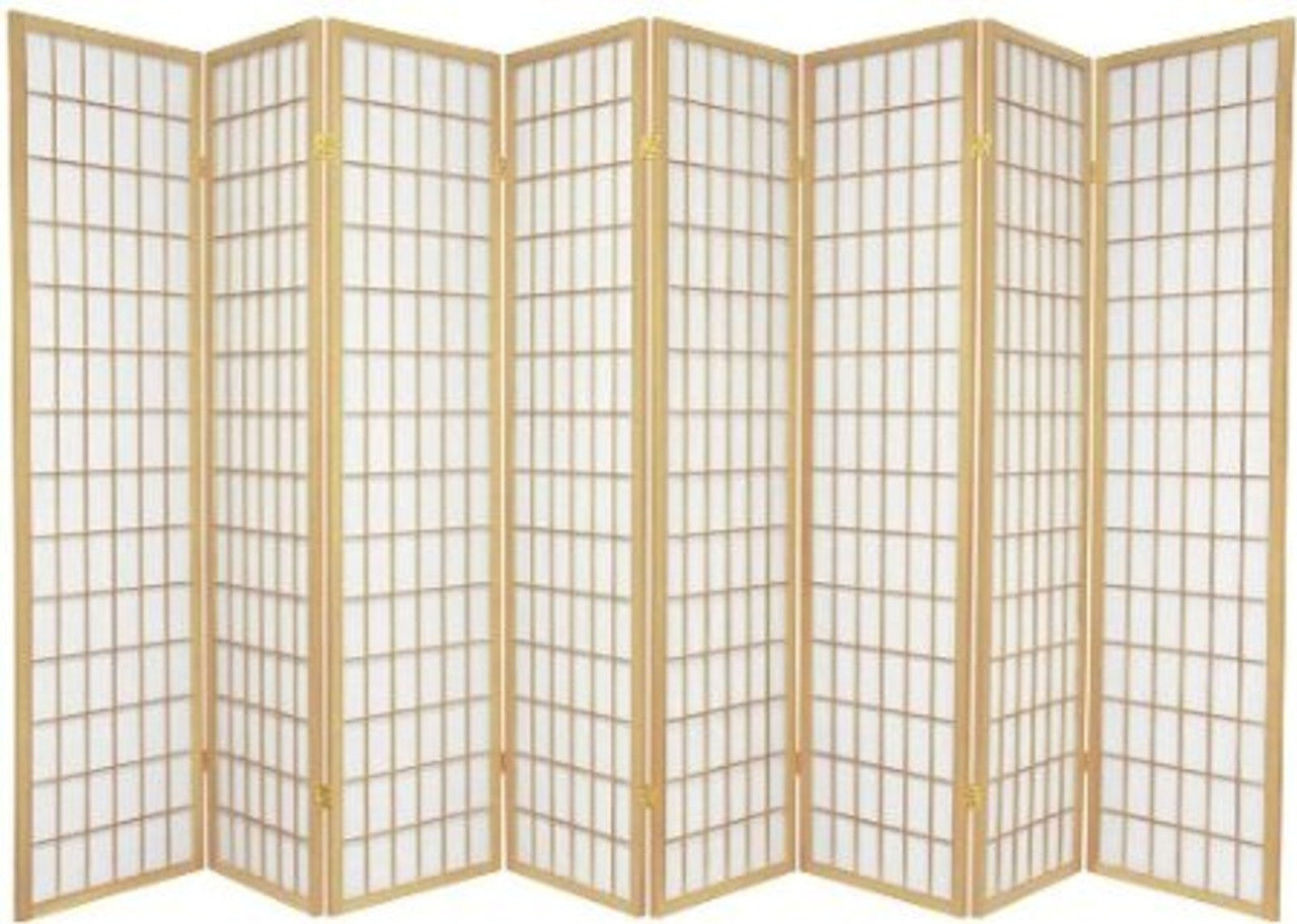 8 Panel Room Dividers Privacy Screen Shoji Style