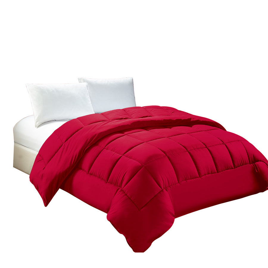 Down Alternative Hypoallergenic Comforter Red Color