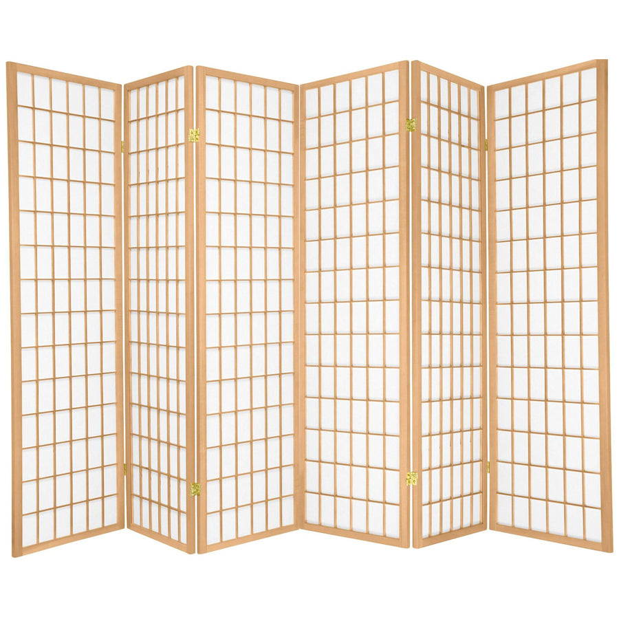 6 Panels Room Dividers Privacy Screen Shoji Design 5.8 FT Tall