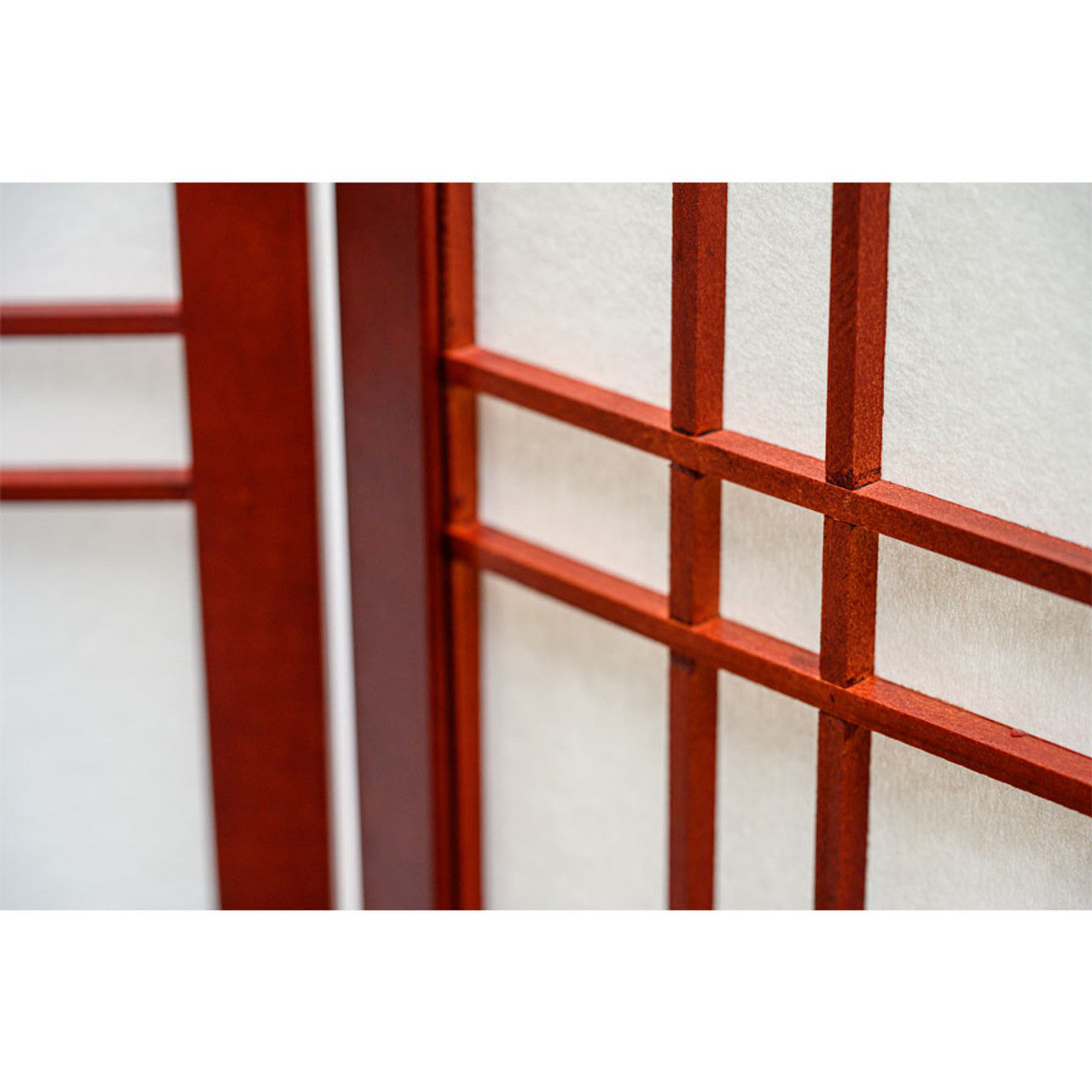 Room Divider Double Cross Design Cherry Color