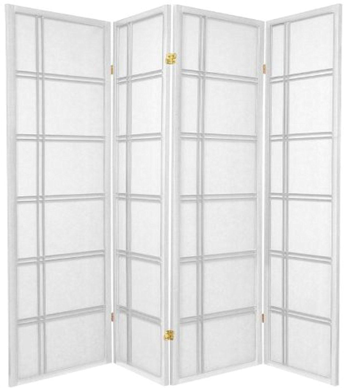 Room Divider Privacy Screen Lattice Design White Finish