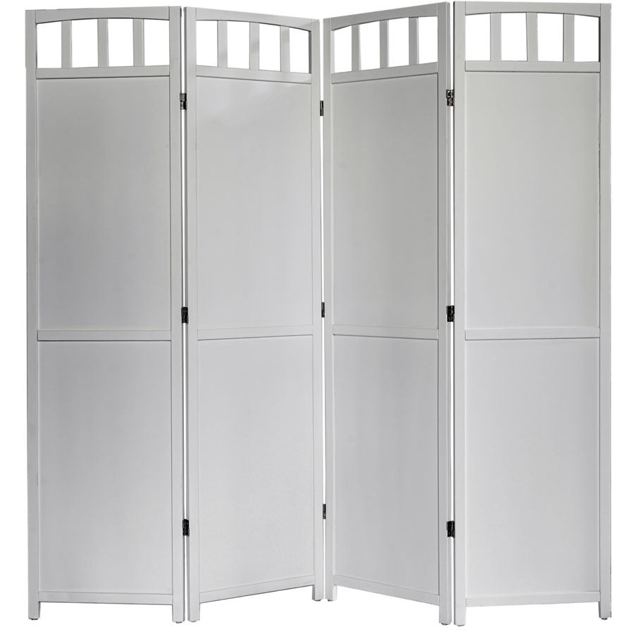 4 Panels Room Divider Privacy Screen Solid Wood 70" Tall