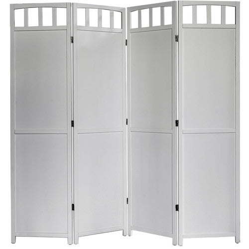 4 Panels Room Divider Privacy Screen Solid Wood 70" Tall