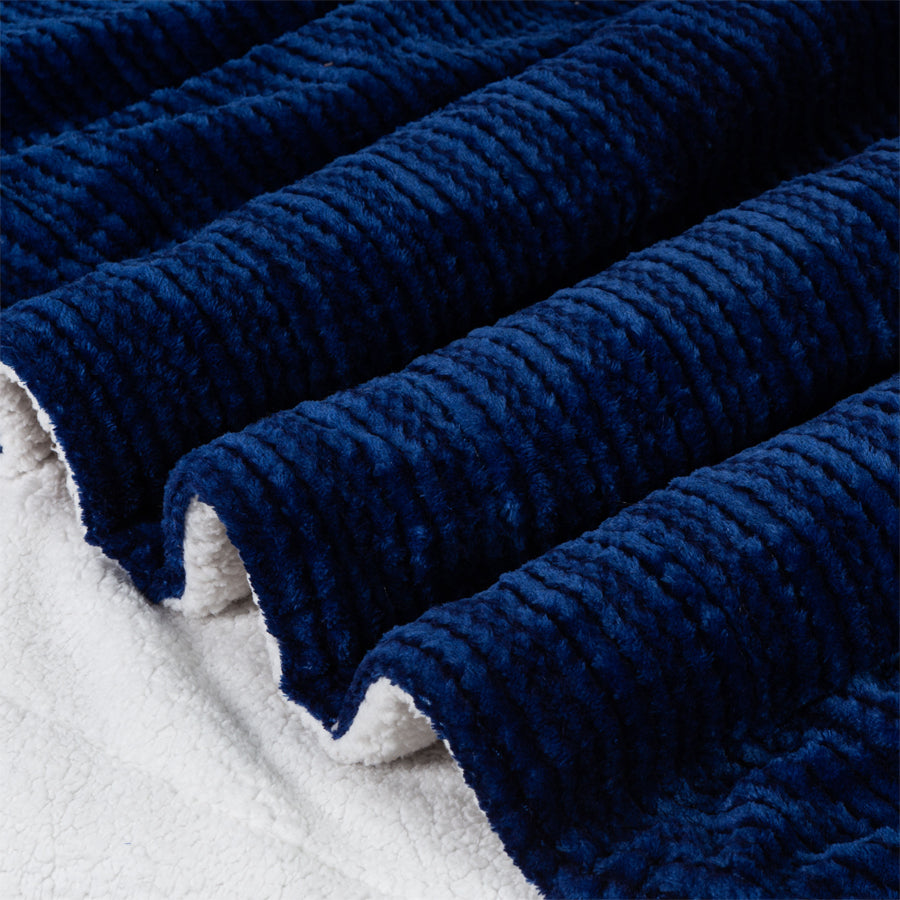 Luxury Ultra Plush Fleece & Sherpa Throw Blanket 52” x 71”