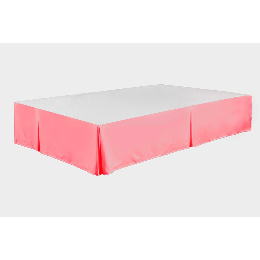 Pink Bed Skirt Dust Ruffle with Pleated Corners 100% Brushed Microfiber with 14” Drop in USA, California, New York, New York City, Los Angeles, San Francisco, Pennsylvania, Washington DC, Virginia, Maryland