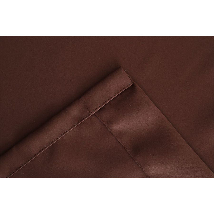Blackout Room Divider Curtain Panel Thermal Insulated Brown Color