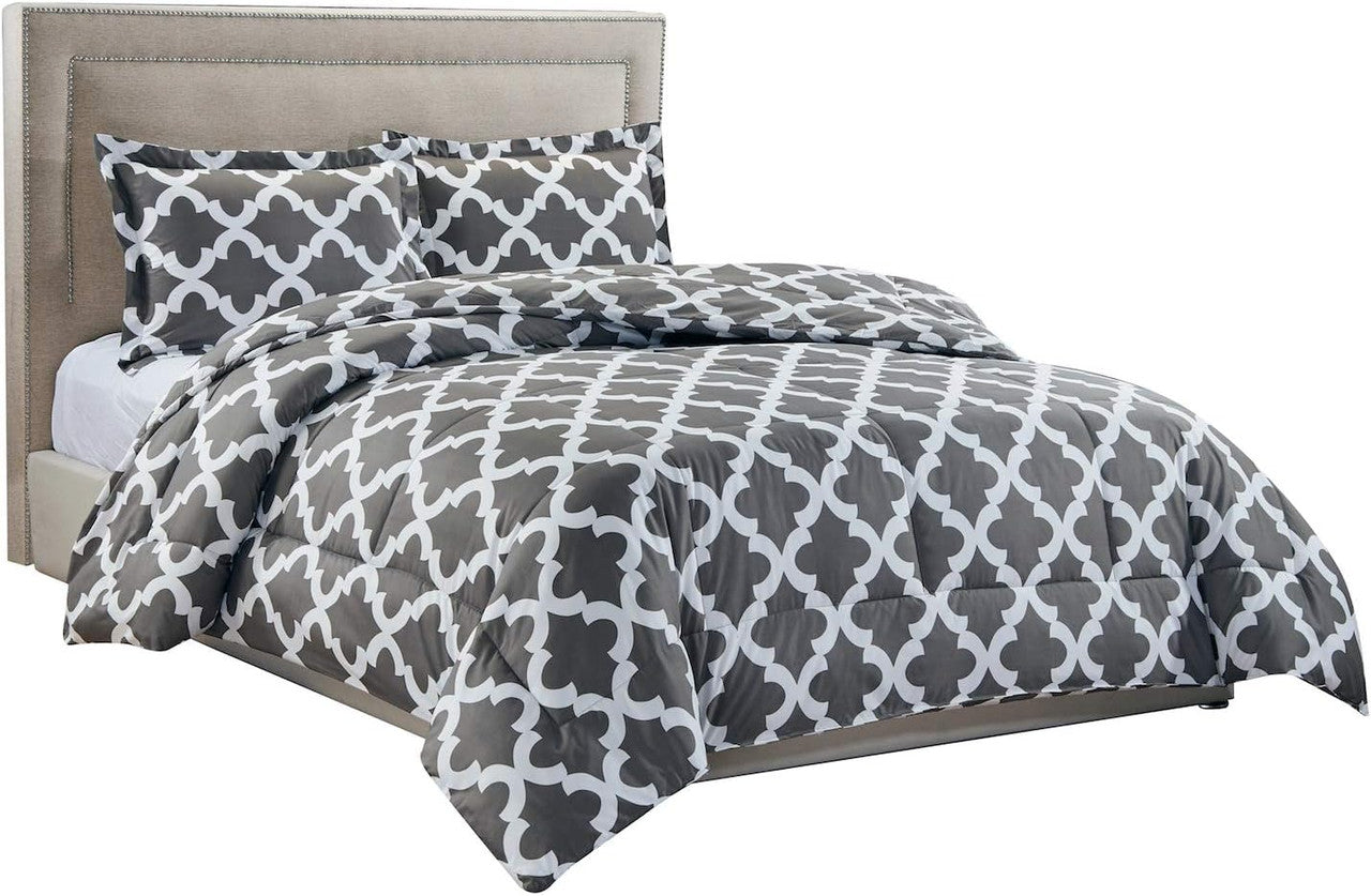 Down Alternative Ultra Soft Plush Microfiber Comforter Set Grey