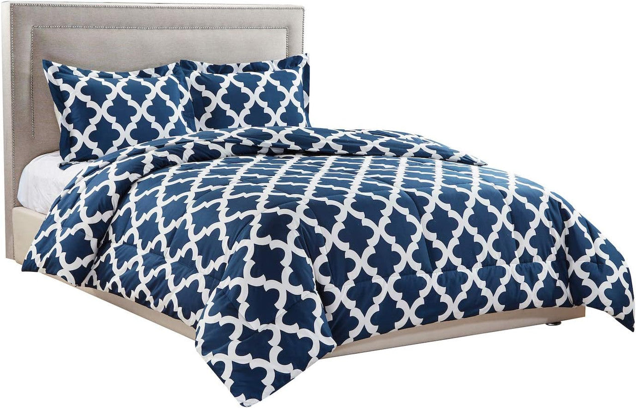 Down Alternative Ultra Soft Plush Microfiber Comforter Set Navy