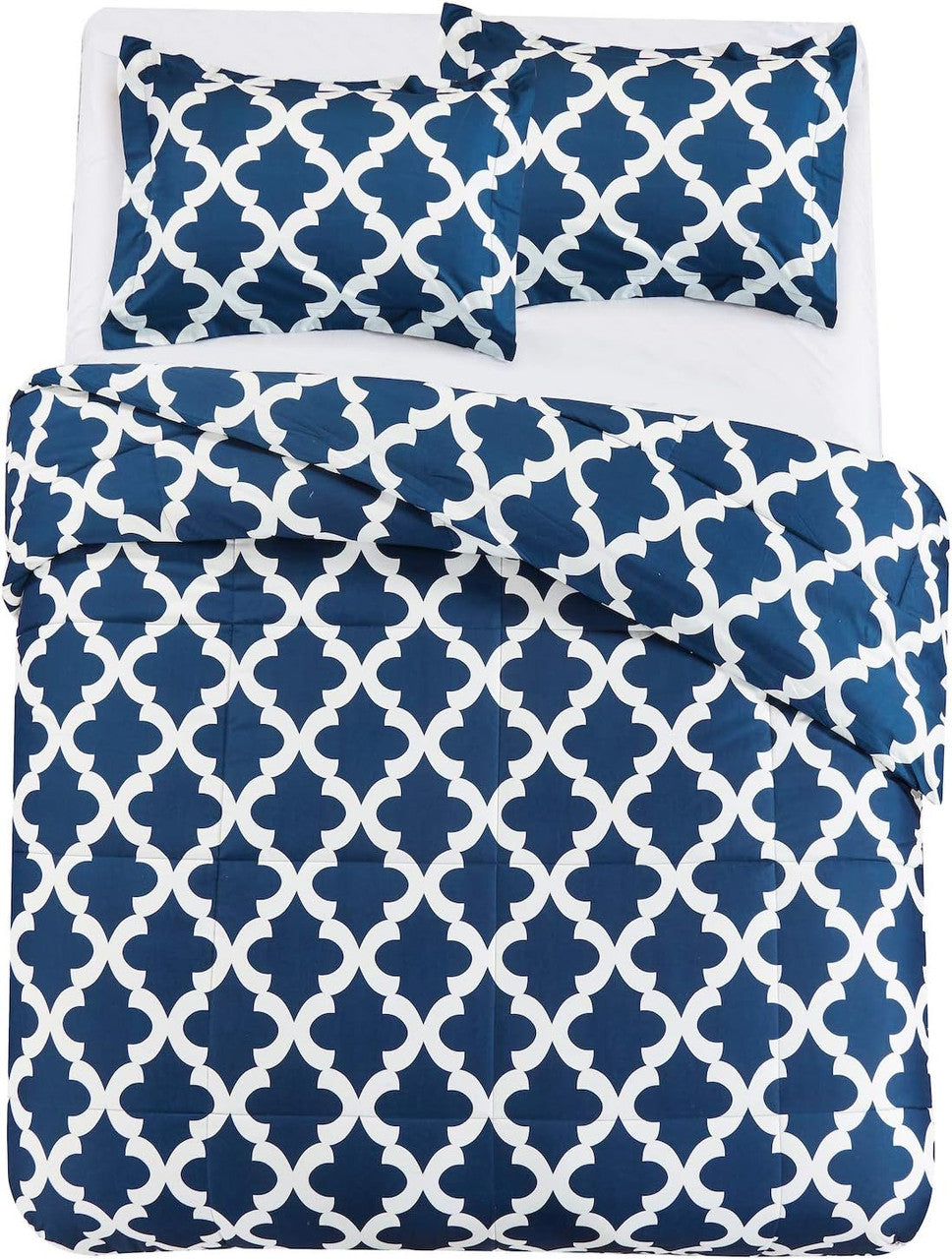 Down Alternative Ultra Soft Plush Microfiber Comforter Set Navy