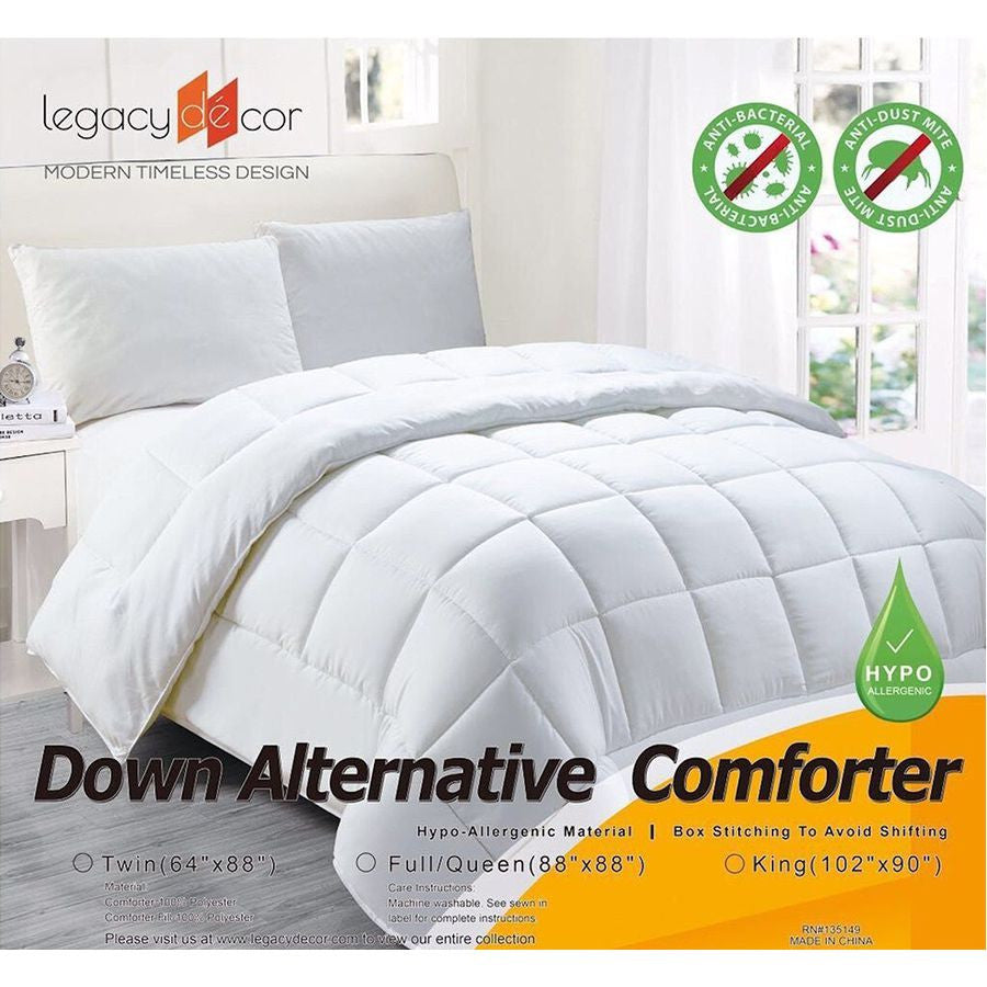 Down Alternative Hypoallergenic Comforter White Color