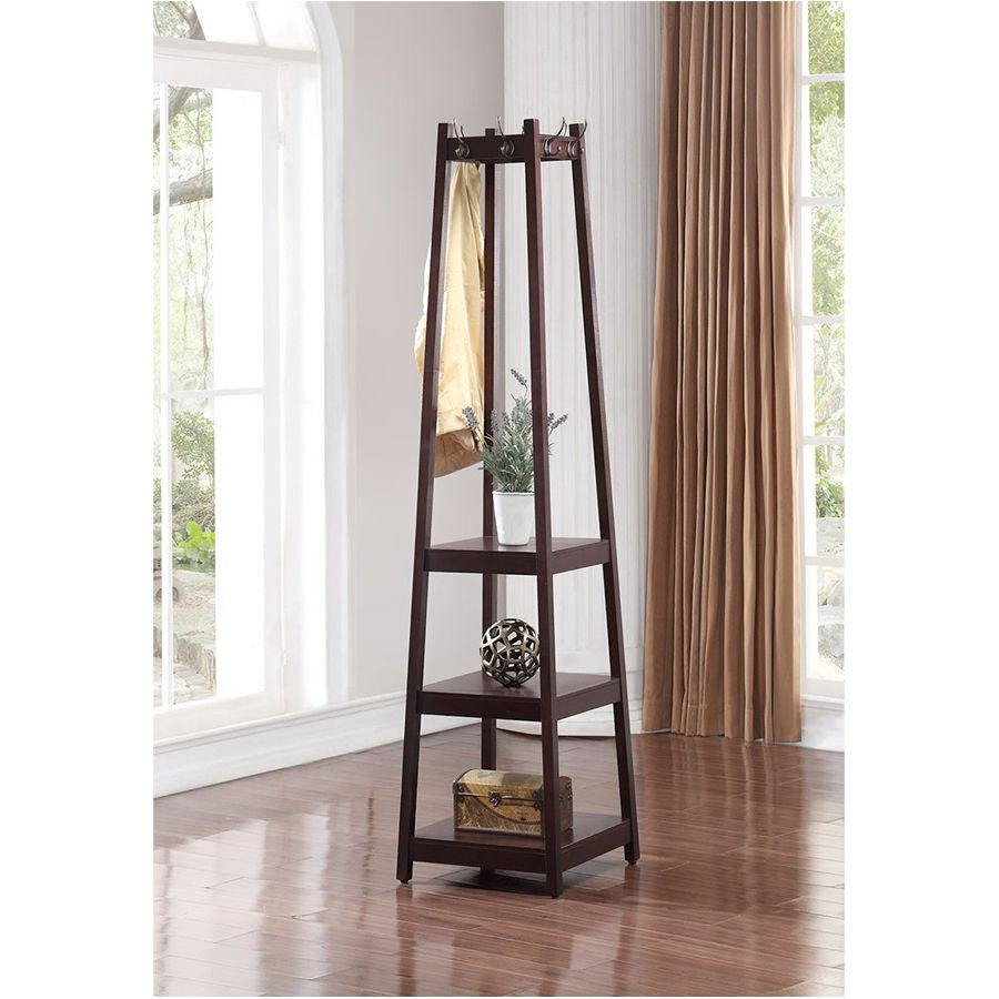 Garment Coat Hat Rack Hanger Espresso Finish