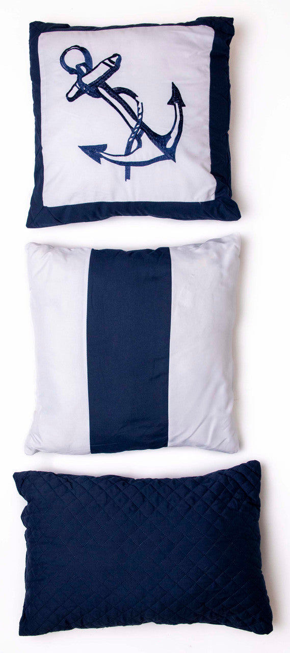 Microfiber Navy Nautical Themed Comforter Set