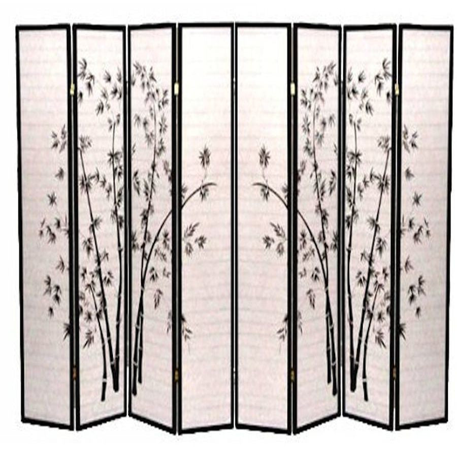 Room Divider 8 Panel Black Framed Bamboo Print