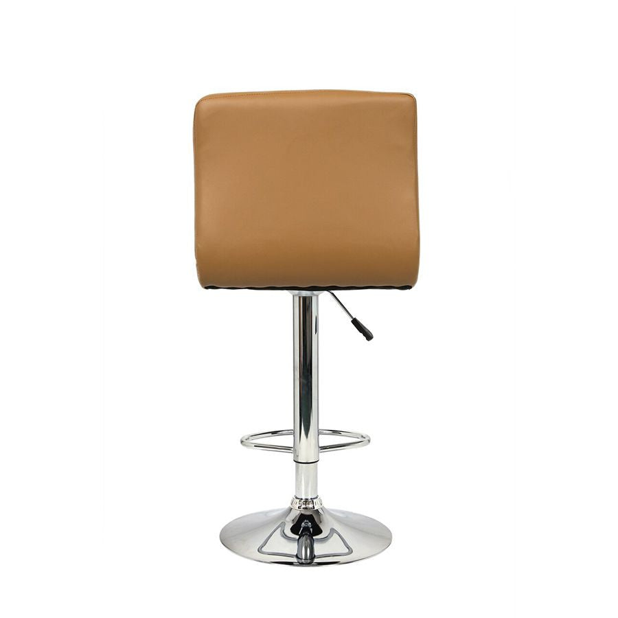 Set of 2 Adjustable Swivel Bar Stools Mocha Color