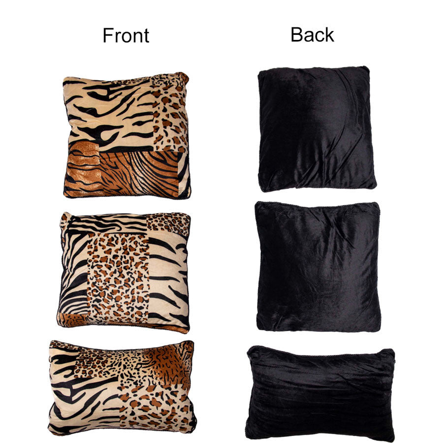 7 PCS Multi Animal Print Micro fur Comforter Set