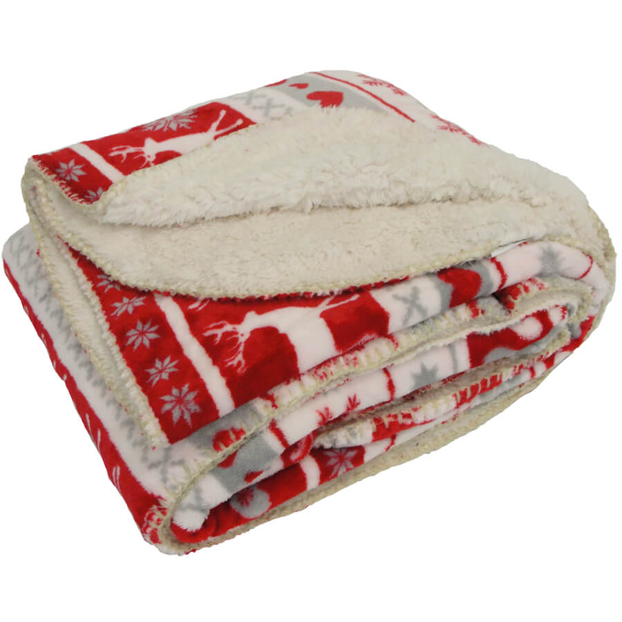 Legacy Decor Fleece Throw Blanket Scarelt Red 50" X 60"