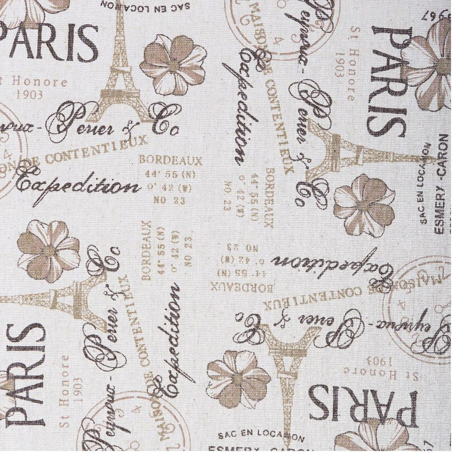 3 Panel Screen Room Divider, White Color Solid Wood With Paris Themed Canvas