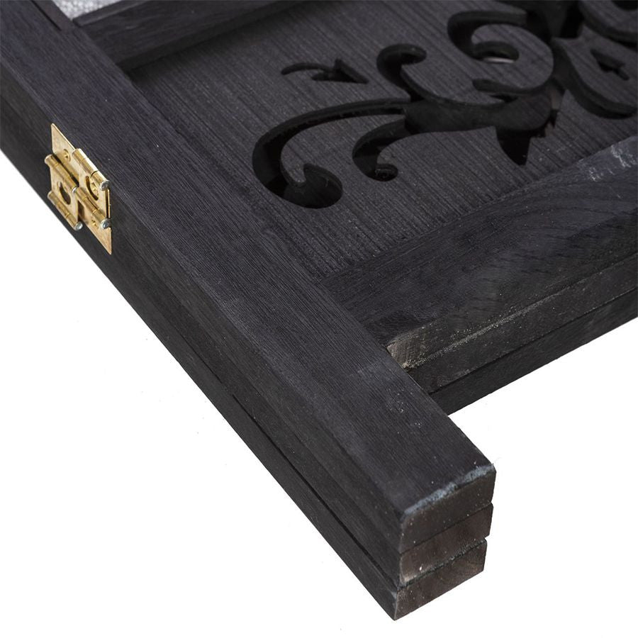 3 PanelScreen Room Divider Wood cutout and Printed Canvas