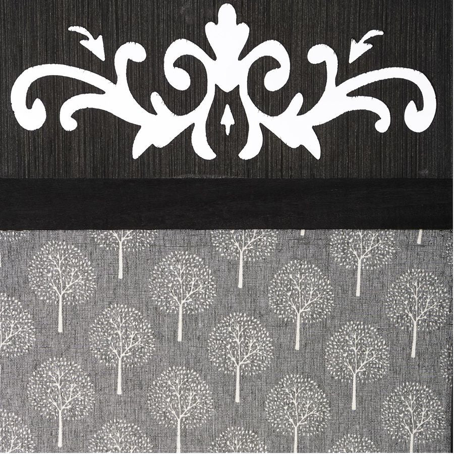3 PanelScreen Room Divider Wood cutout and Printed Canvas