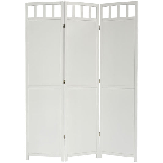 3 or 4 Panels Room Divider Privacy Screen Solid Wood  70" Tall White