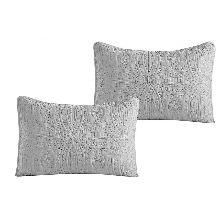3 Pc Oversized Bedspread Coverlet Set Charcoal Color in USA, California, New York, NY City, Los Angeles, San Francisco, Pennsylvania, Washington DC, Virginia and Maryland