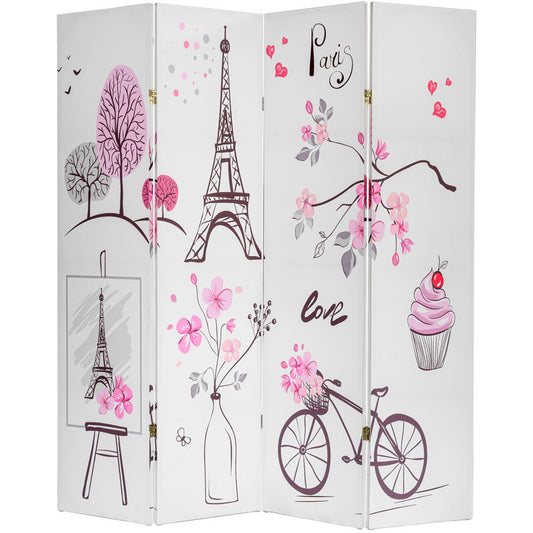 4 & 6 Panels Room Divider Privacy Screen Double Side Digital Print