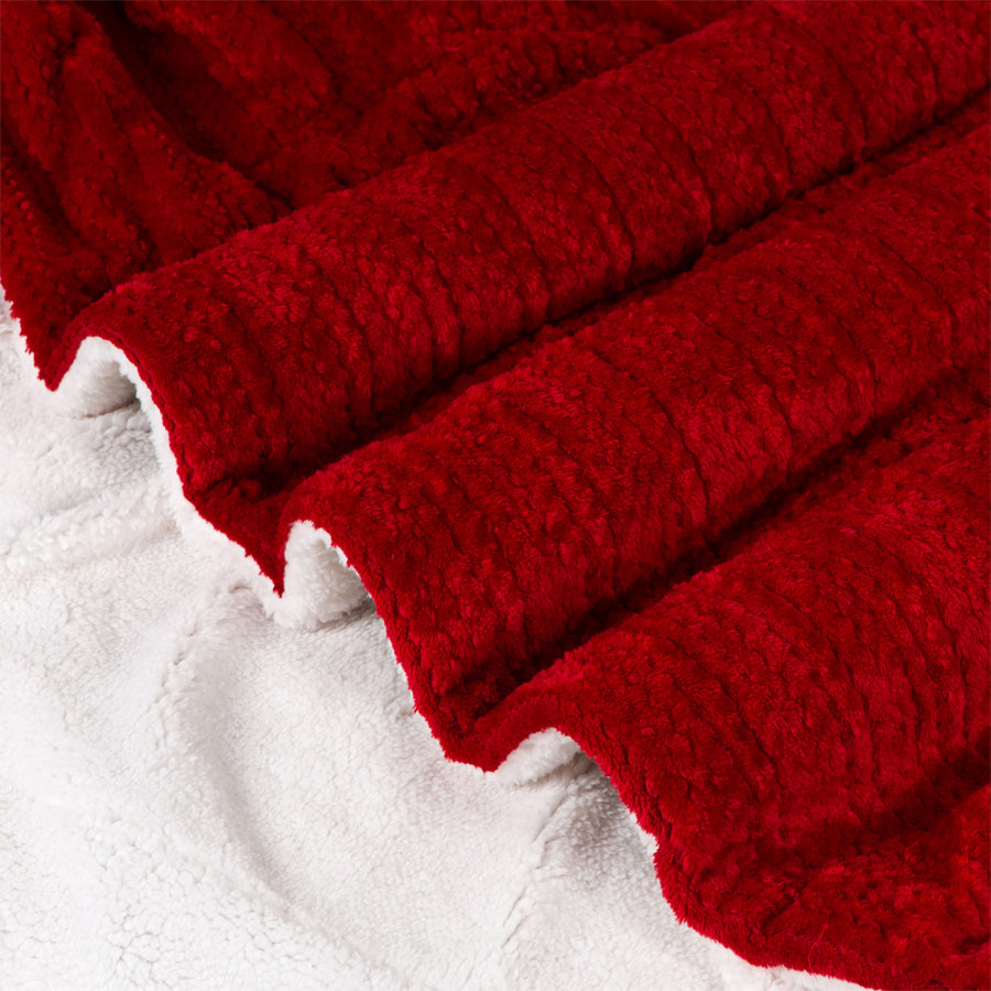 Luxury Ultra Plush Fleece & Sherpa Throw Blanket  52” x 71”