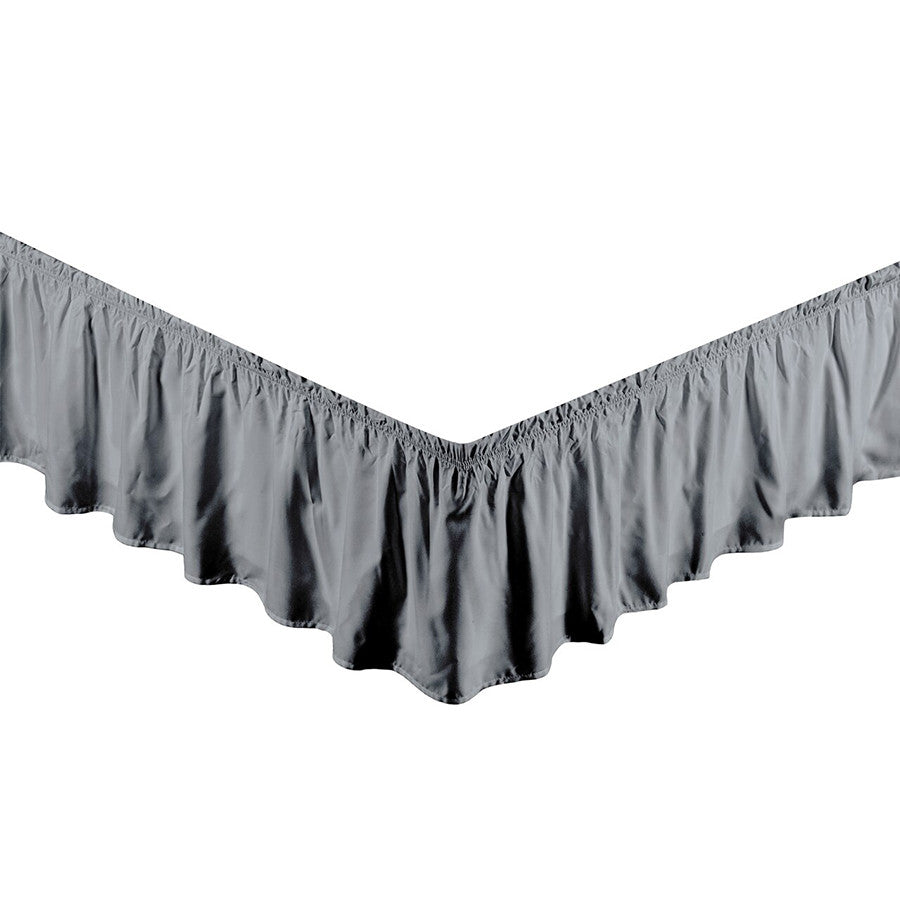Grey Bed Skirt Dust Ruffle 100% Brushed Microfiber with 14” Drop in USA, California, New York, New York City, Los Angeles, San Francisco, Pennsylvania, Washington DC, Virginia, Maryland