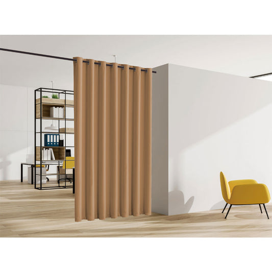 Blackout Room Divider Curtain Panel Thermal Insulated  Khaki Color