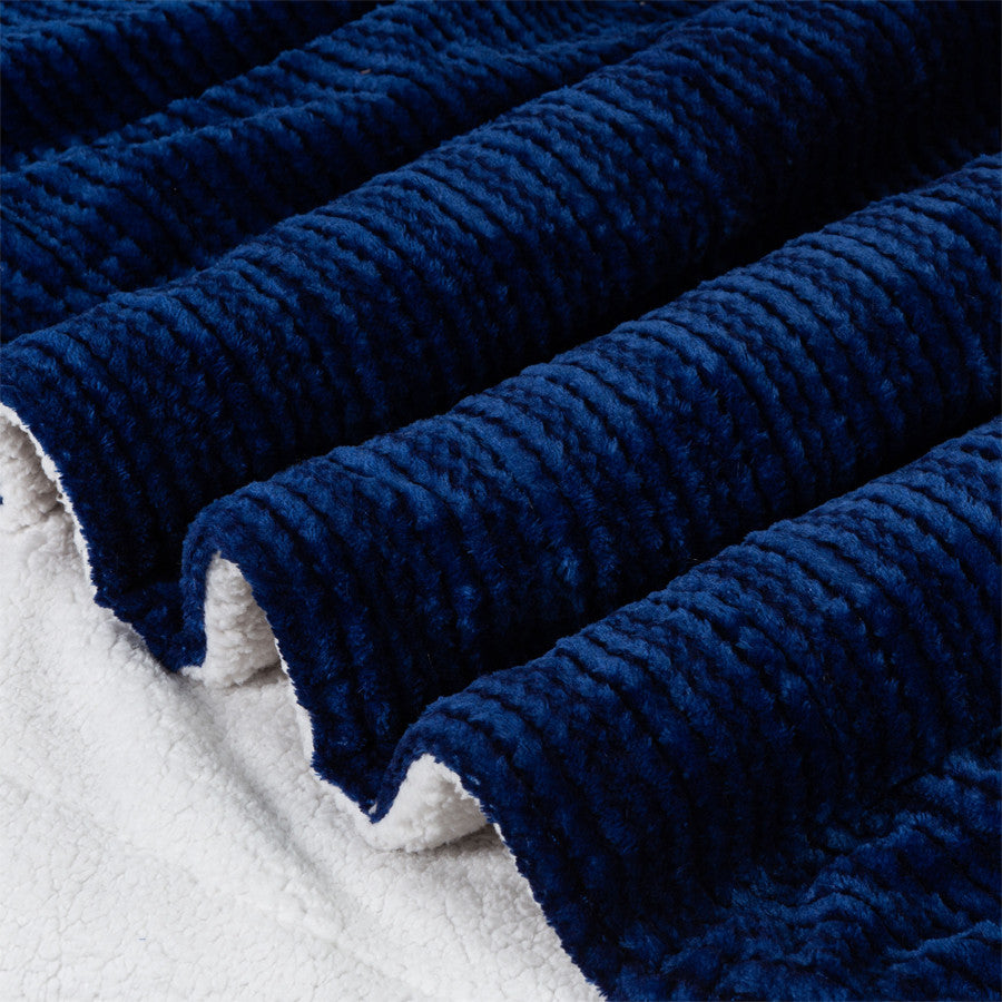 Luxury Ultra Plush Fleece & Sherpa Throw Blanket  52” x 71”