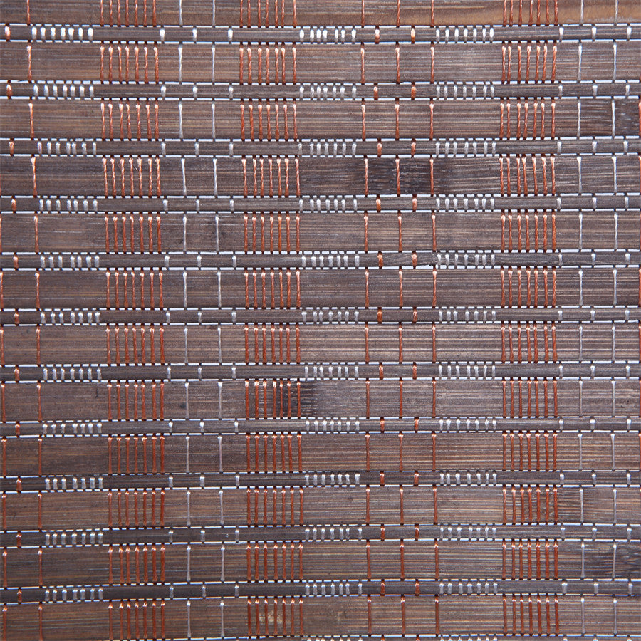 8 Panel Natural, Brown, Or Black Color Wood and Bamboo Weave Room Divider