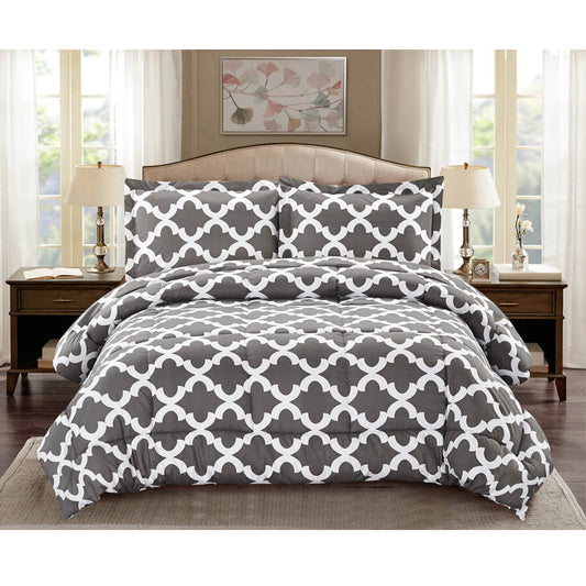 Down Alternative Ultra Soft Plush Microfiber Comforter Set Grey