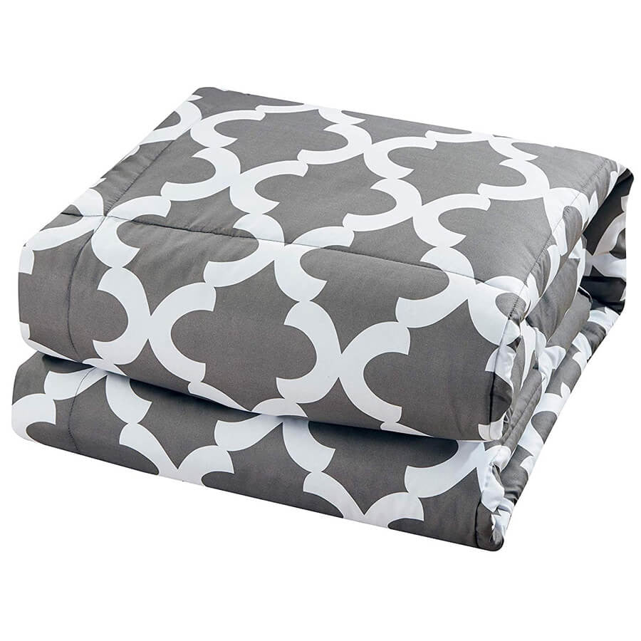 Down Alternative Ultra Soft Plush Microfiber Comforter Set Grey