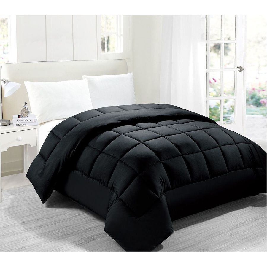 Down Alternative Comforter Hypoallergenic anti-dustmite anti-bacterial Black Color